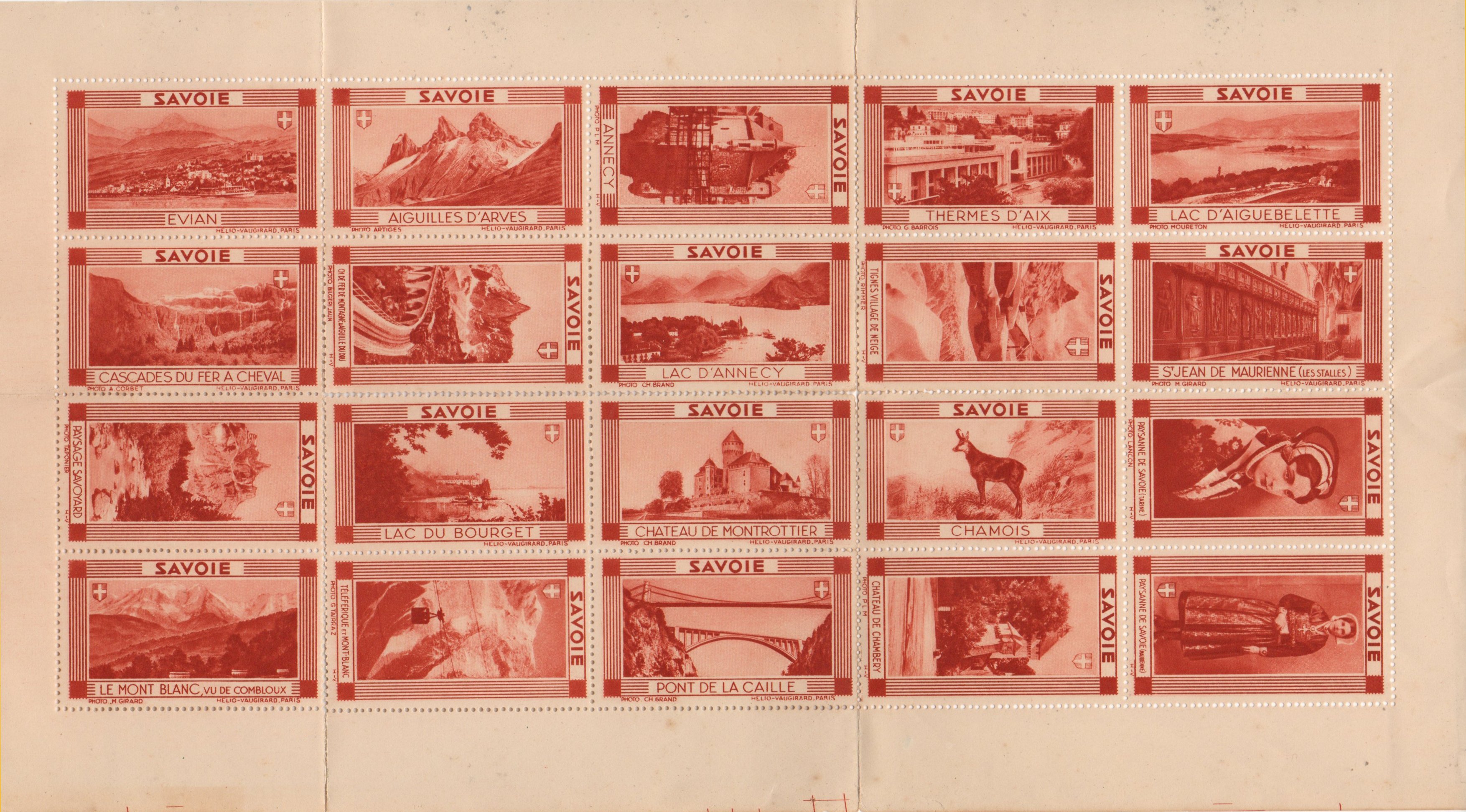 France : Savoie : Vignettes Reklamemarken Cinderellas 